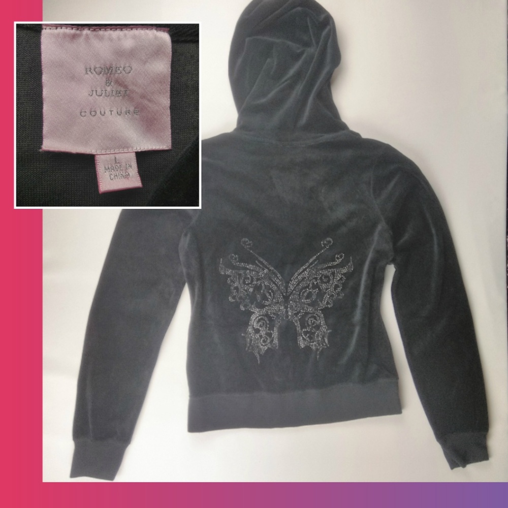 Romero and Juliet Couture Black Sweater size Large